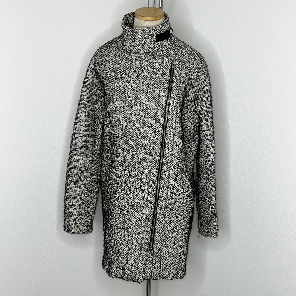 🔹 Madewell Tweed City Grid Coat Sz 8